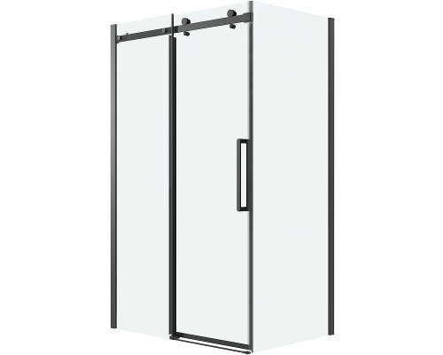 Душевой уголок Grossman Classic 110х90 профиль Черный матовый стекло прозрачное