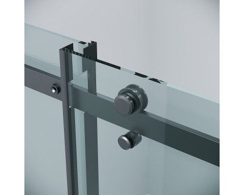 Душевой уголок Grossman Classic 120х80 120.K33.04.1280.21.00 профиль Черный матовый стекло прозрачное