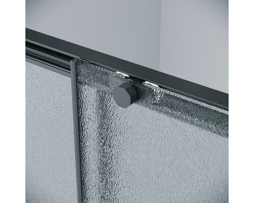 Душевой уголок Grossman Style 110х70 профиль Черный матовый стекло шиншилла