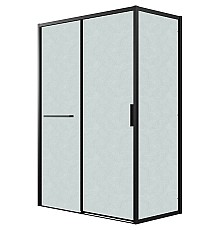 Душевой уголок Grossman Style 120х80 120.K33.05.1280.21.02 профиль Черный матовый стекло шиншилла
