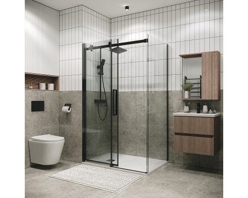 Душевой уголок Grossman Classic 100х80 120.K33.04.1080.42.00 профиль Графит сатин стекло прозрачное