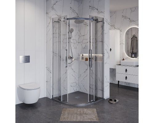 Душевой уголок Grossman Classic 100х100 301.K33.04.1010.10.00 профиль Хром стекло прозрачное