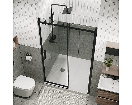 Душевая дверь Grossman Classic 100 100.K33.04.100.21.00 профиль Черный матовый стекло прозрачное