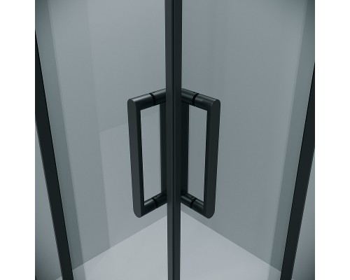Душевой уголок Grossman Classic 100х100 300.K33.04.1010.21.00 профиль Черный матовый стекло прозрачное
