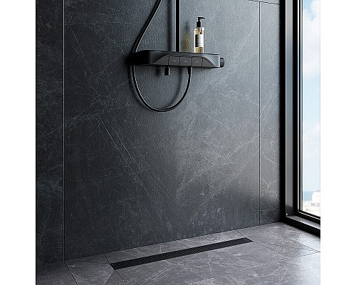 Душевой лоток AM.PM MasterFlow 70 W01SC-P11-070-01BM с Черной матовой решеткой Cut Gradient