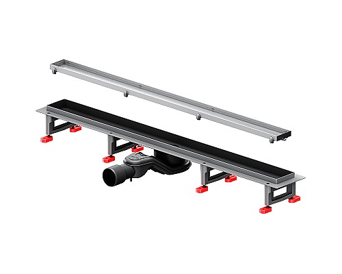 Душевой лоток AM.PM MasterFlow 80 W01SC-U11-080-04SB с решеткой Хром матовый / под плитку Tile