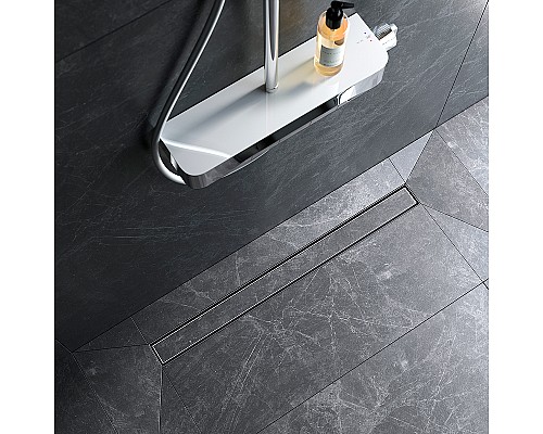 Душевой лоток AM.PM MasterFlow 80 W01SC-U11-080-04SB с решеткой Хром матовый / под плитку Tile