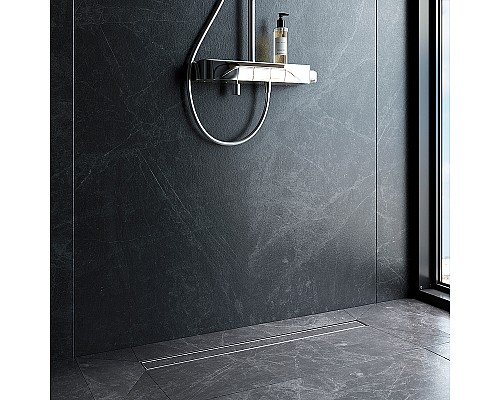 Душевой лоток AM.PM MasterFlow 80 W01SC-U11-080-04SB с решеткой Хром матовый / под плитку Tile