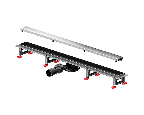 Душевой лоток AM.PM MasterFlow 90 W01SC-U11-090-04SB с решеткой Хром матовый / под плитку Tile