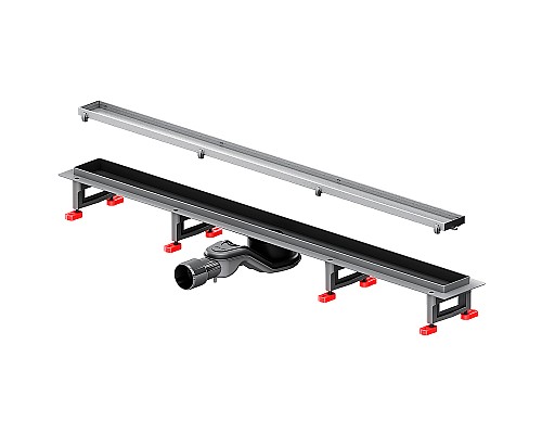 Душевой лоток AM.PM MasterFlow 90 W01SC-U11-090-04SB с решеткой Хром матовый / под плитку Tile