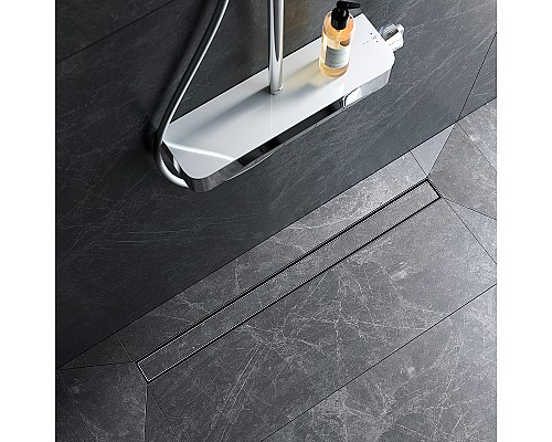 Душевой лоток AM.PM MasterFlow 90 W01SC-U11-090-04SB с решеткой Хром матовый / под плитку Tile