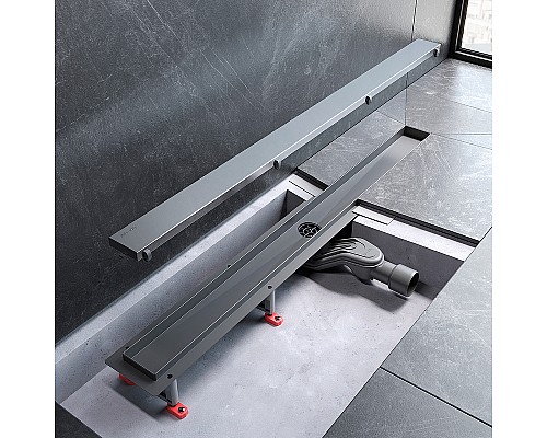 Душевой лоток AM.PM MasterFlow 90 W01SC-U11-090-04SB с решеткой Хром матовый / под плитку Tile