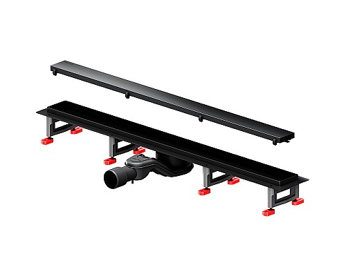 Душевой лоток AM.PM MasterFlow 80 W01SC-U11-080-04BM с Черной матовой решеткой / под плитку Tile