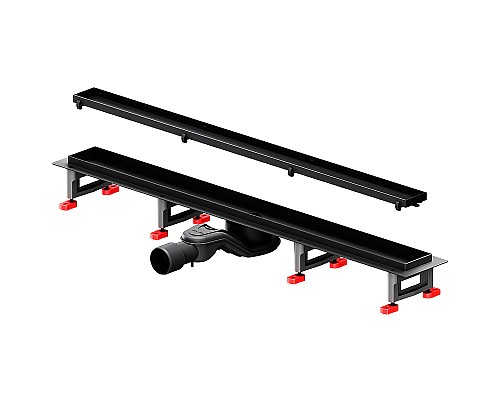 Душевой лоток AM.PM MasterFlow 80 W01SC-U11-080-04BM с Черной матовой решеткой / под плитку Tile