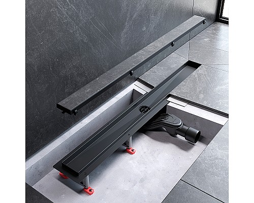 Душевой лоток AM.PM MasterFlow 80 W01SC-U11-080-04BM с Черной матовой решеткой / под плитку Tile