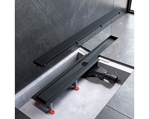 Душевой лоток AM.PM MasterFlow 80 W01SC-U11-080-04BM с Черной матовой решеткой / под плитку Tile