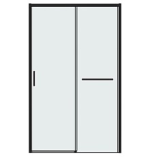 Душевая дверь Grossman Style 110 100.K33.05.110.21.00 профиль Черный матовый стекло прозрачное