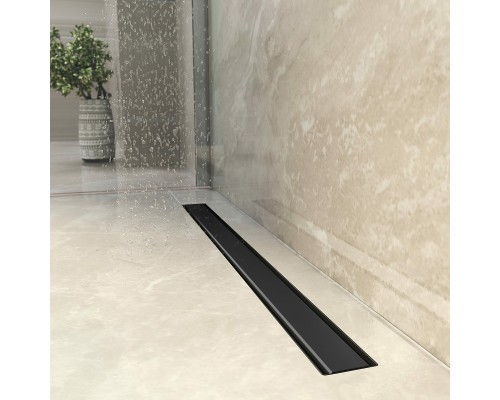 Душевой лоток Berges Optim Line Black 500 095505 с Черной матовой решеткой / под плитку