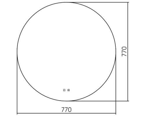 Зеркало Abber Mond 77 AG6203S-0.77 с подсветкой с сенсорным выключателем и диммером