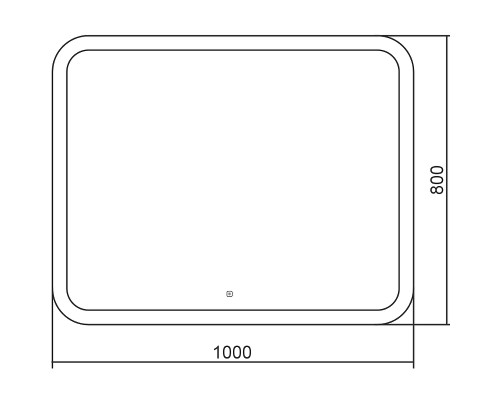 Зеркало Abber See 100 AG6109SL-1.0 с подсветкой с сенсорным выключателем и диммером