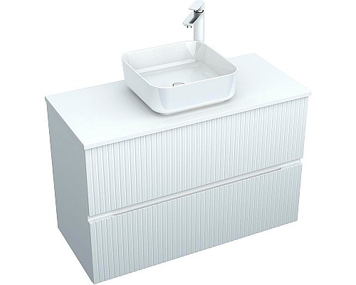 Тумба под раковину Aquanet Джейн 100 313288 подвесная Белая матовая