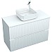 Тумба под раковину Aquanet Джейн 100 313288 подвесная Белая матовая