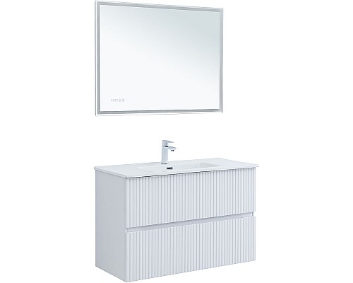 Тумба под раковину Aquanet Джейн 100 313288 подвесная Белая матовая