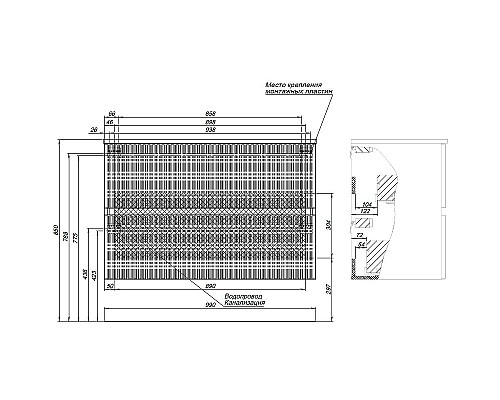 Тумба под раковину Aquanet Джейн 100 313288 подвесная Белая матовая