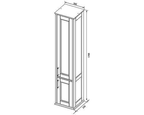Шкаф пенал Aquanet Бостон 36 L 209680 Белый матовый