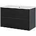 Тумба под раковину Aquanet Милан 105 316690 подвесная Черный глянец