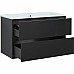 Тумба под раковину Aquanet Милан 105 316690 подвесная Черный глянец
