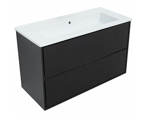 Тумба под раковину Aquanet Милан 105 316690 подвесная Черный глянец