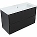 Тумба под раковину Aquanet Милан 105 316690 подвесная Черный глянец