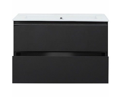 Тумба под раковину Aquanet Милан 105 316690 подвесная Черный глянец