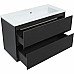 Тумба под раковину Aquanet Милан 105 316690 подвесная Черный глянец