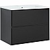 Тумба под раковину Aquanet Милан 85 316703 подвесная Черный глянец