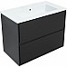 Тумба под раковину Aquanet Милан 85 316703 подвесная Черный глянец