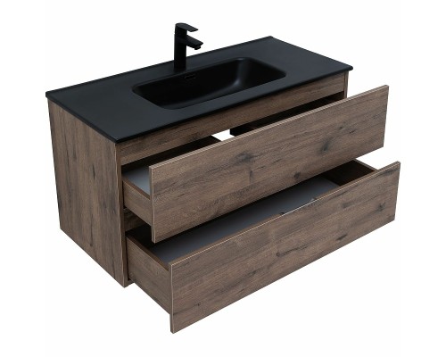 Тумба под раковину Aquanet Алвита New 100 334188 подвесная Дуб веллингтон табак