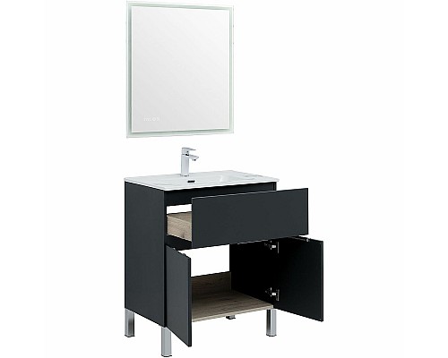 Тумба под раковину Aquanet Алвита New 70 303900 Антрацит