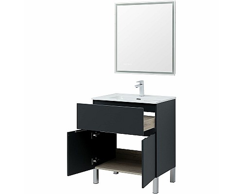 Тумба под раковину Aquanet Алвита New 70 303900 Антрацит
