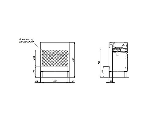 Тумба под раковину Aquanet Алвита New 70 303900 Антрацит