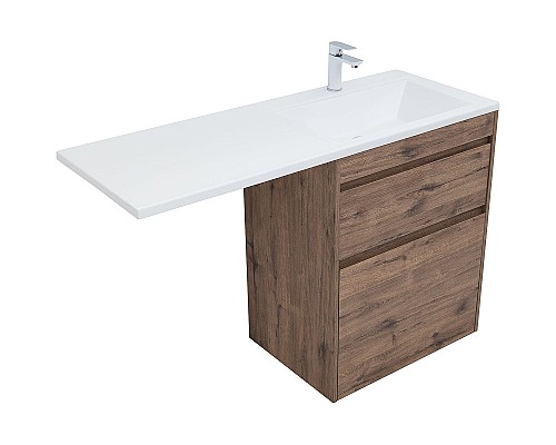 Тумба с раковиной Aquanet Токио 130 R 335590 Дуб веллингтон