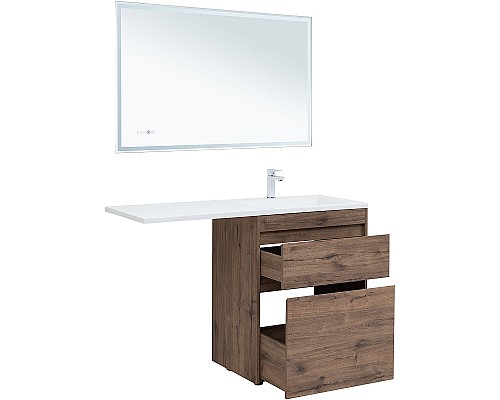 Тумба с раковиной Aquanet Токио 130 R 335590 Дуб веллингтон