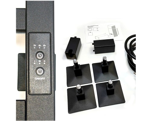 Электрический полотенцесушитель Comfysan Roma-K EC-10 100x40 Черный матовый