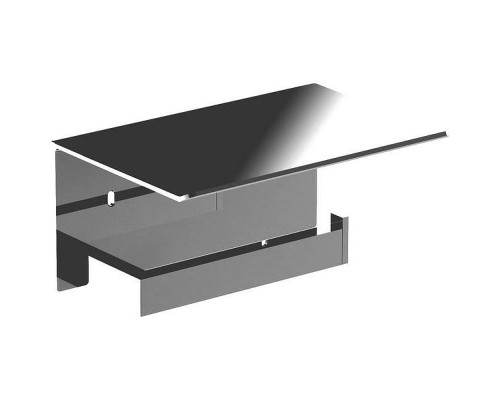 Держатель туалетной бумаги Nofer Corinto 16878.B с полкой Хром