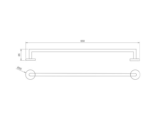 Полотенцедержатель Nofer Niza 16850.60.N Черный