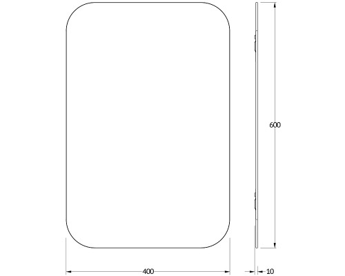 Зеркало Evoform Primary 60х40 BY 0125 со шлифованной кромкой