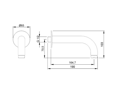 Излив для смесителя Nofer 07008.B Хром