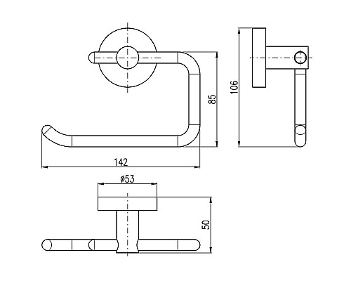 Держатель туалетной бумаги Rav Slezak Colorado COA0401MGL Серый металлик глянцевый