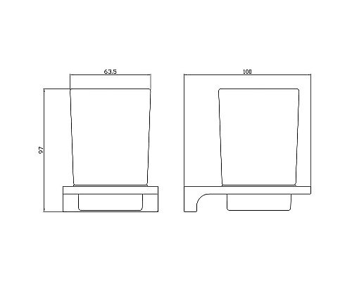 Стакан для зубных щеток Rav Slezak Nil NLA0201Z Золотистый